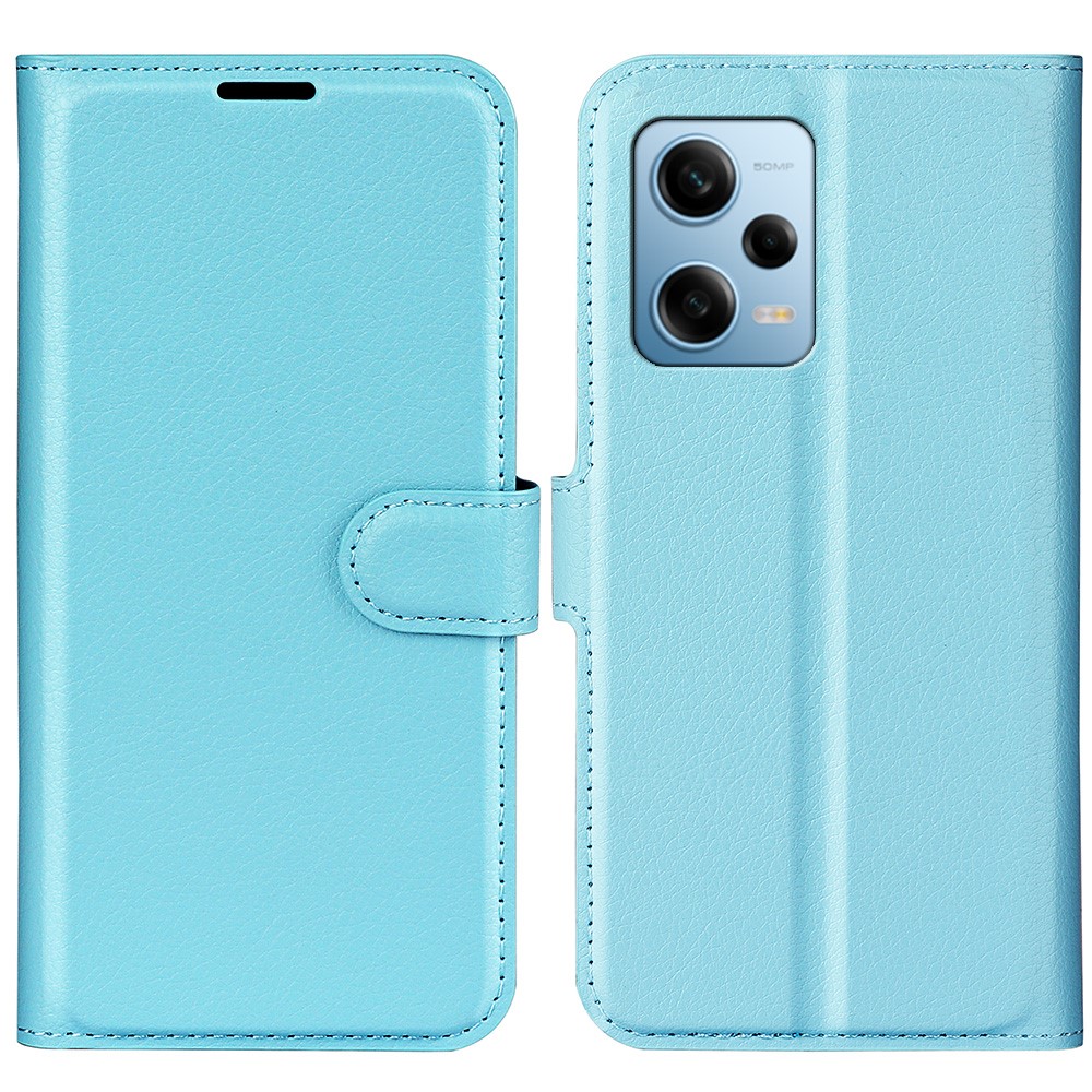  Xiaomi Redmi Note 12 Pro 5G Fodral Litchi Läder Blå