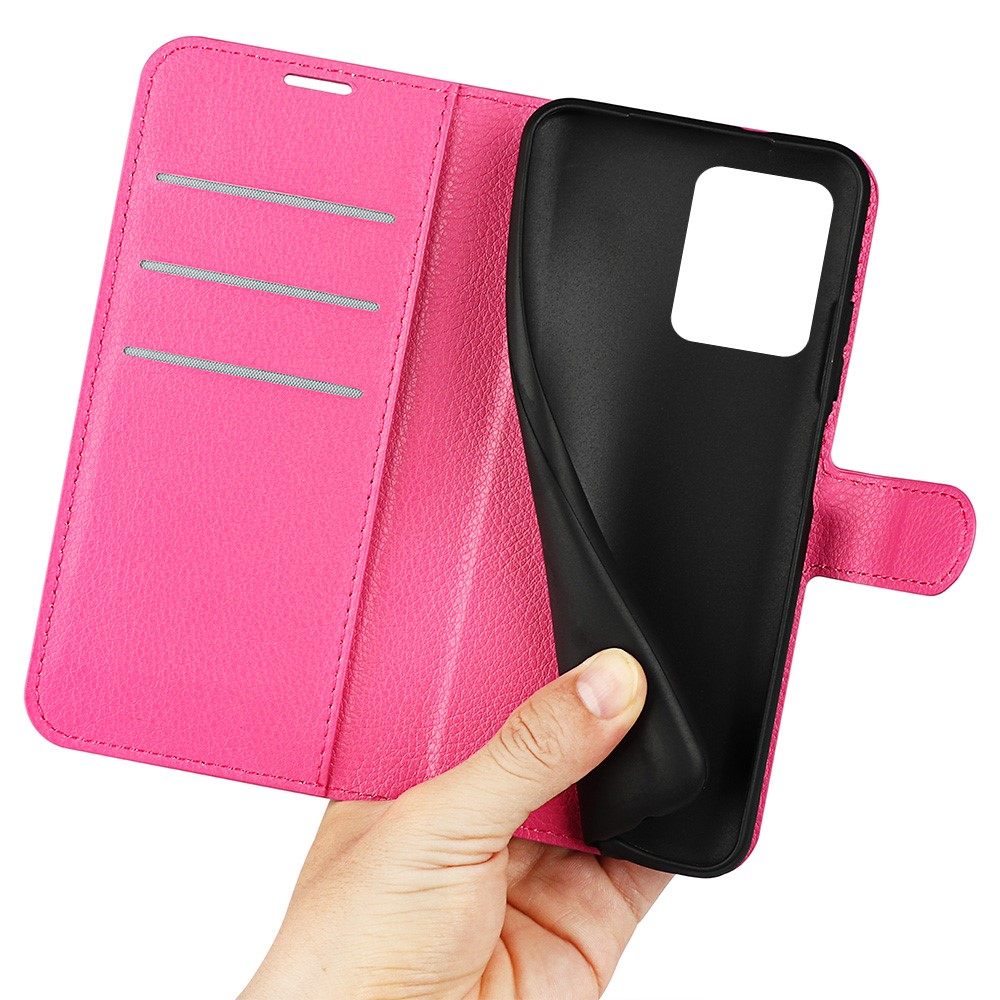  Xiaomi Redmi Note 12 Pro 5G Fodral Litchi Läder Rosa