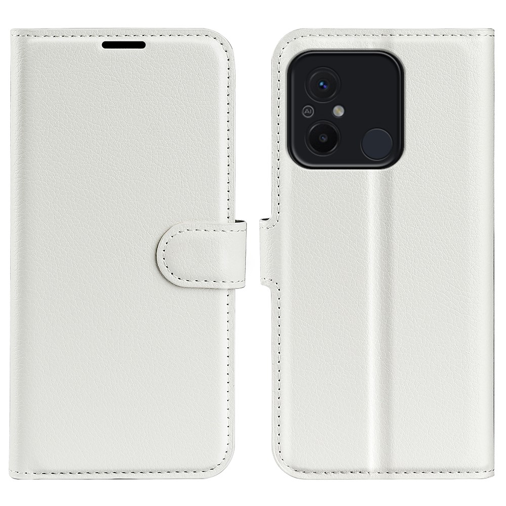  Xiaomi Redmi 12C 4G Fodral Litchi Läder Vit