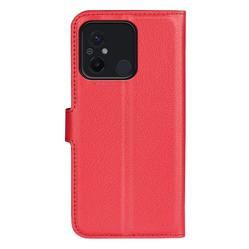  Xiaomi Redmi 12C 4G Fodral Litchi Läder Röd