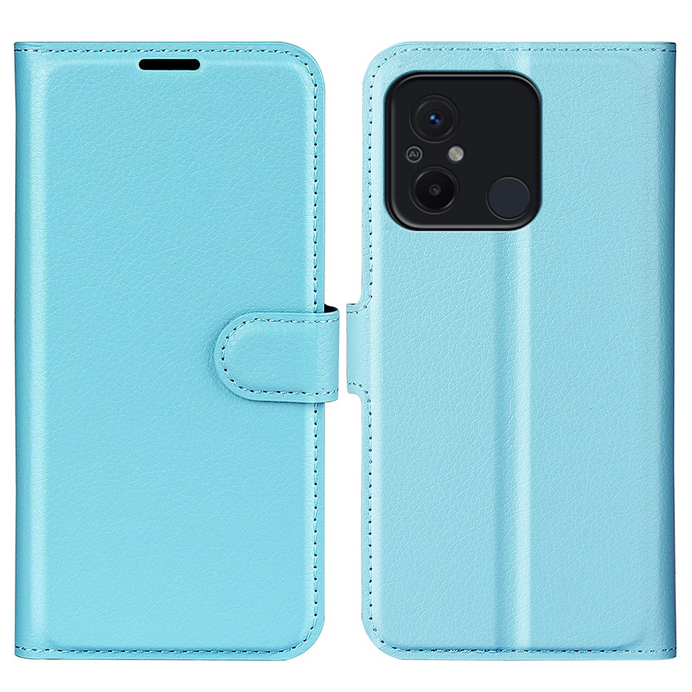  Xiaomi Redmi 12C 4G Fodral Litchi Läder Blå