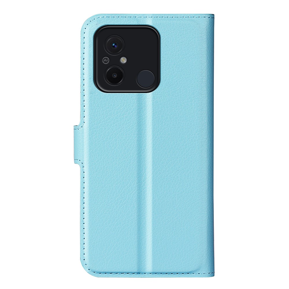  Xiaomi Redmi 12C 4G Fodral Litchi Läder Blå