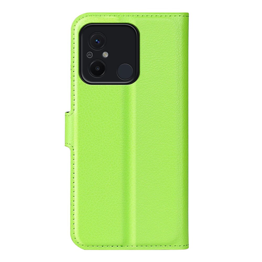  Xiaomi Redmi 12C 4G Fodral Litchi Läder Grön