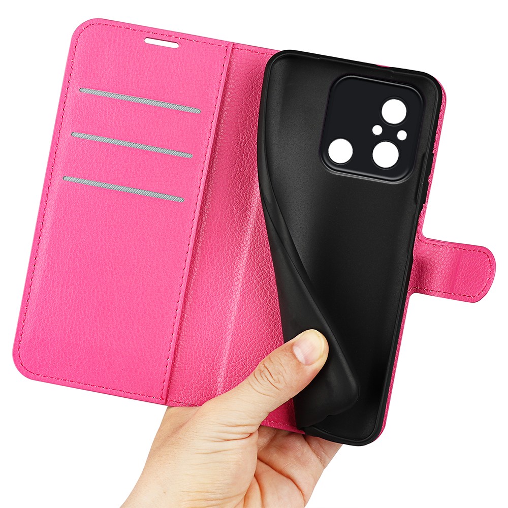  Xiaomi Redmi 12C 4G Fodral Litchi Läder Rosa