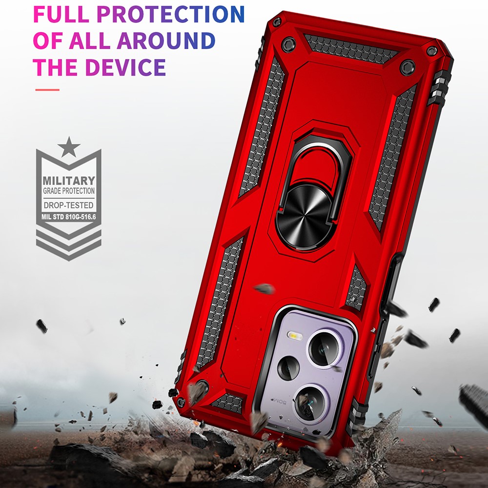  Xiaomi Redmi Note 12 Pro 5G Skal Ring Armor Hybrid Röd