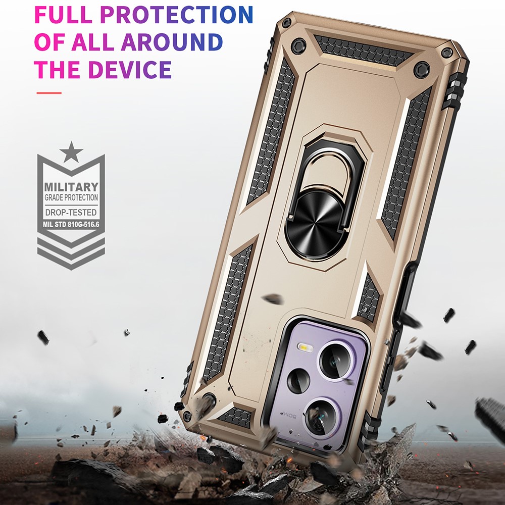  Xiaomi Redmi Note 12 Pro 5G Skal Ring Armor Hybrid Guld
