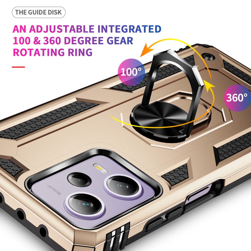  Xiaomi Redmi Note 12 Pro 5G Skal Ring Armor Hybrid Guld