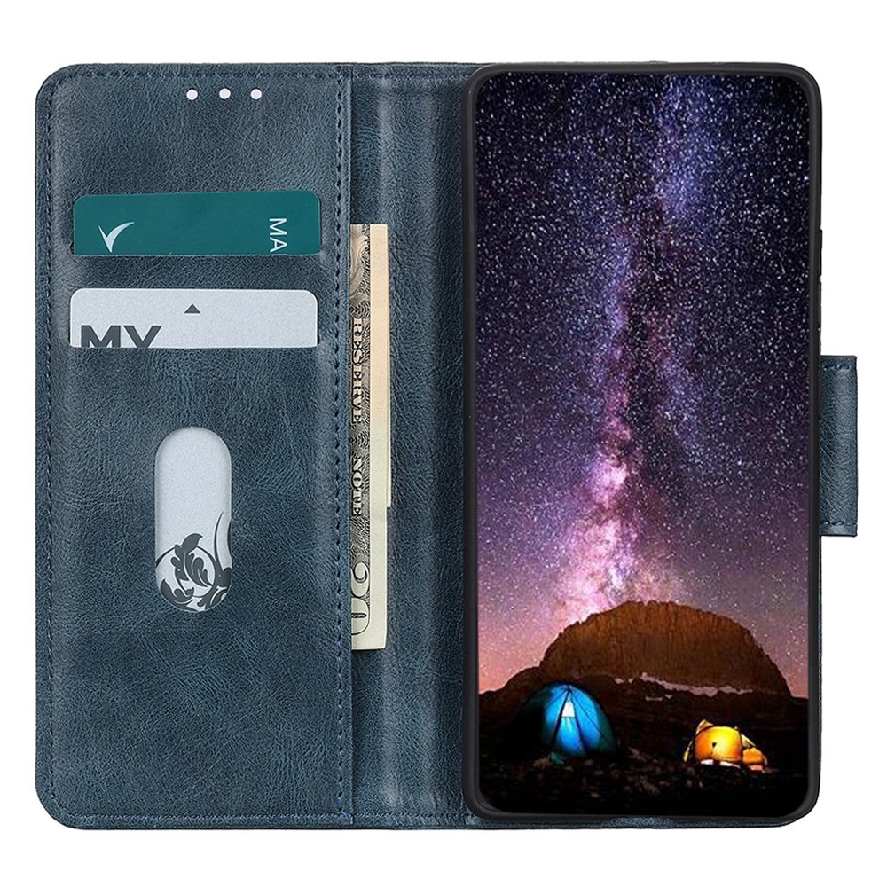  Xiaomi Redmi Note 12 4G Fodral Crazy Horse Läder Blå