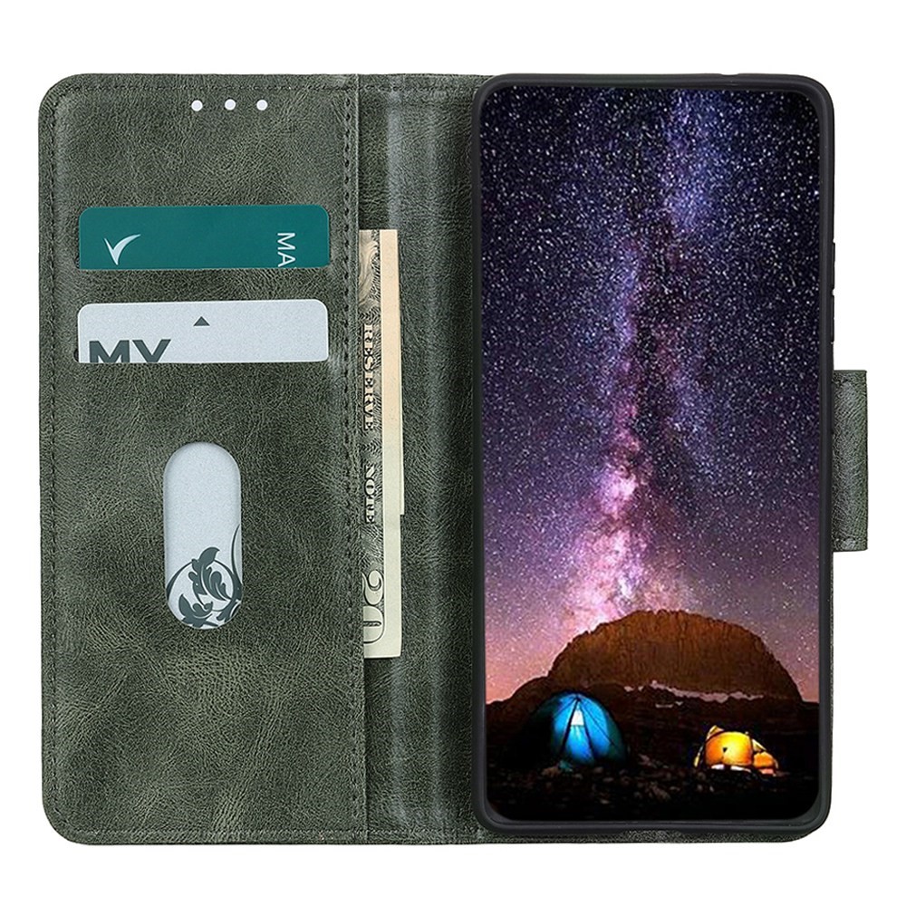  Xiaomi Redmi Note 12 4G Fodral Crazy Horse Läder Grön