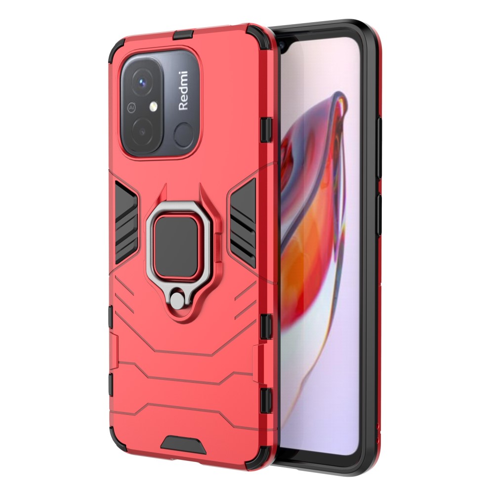  Xiaomi Redmi 12C 4G Skal Ring Hybrid Armor Röd