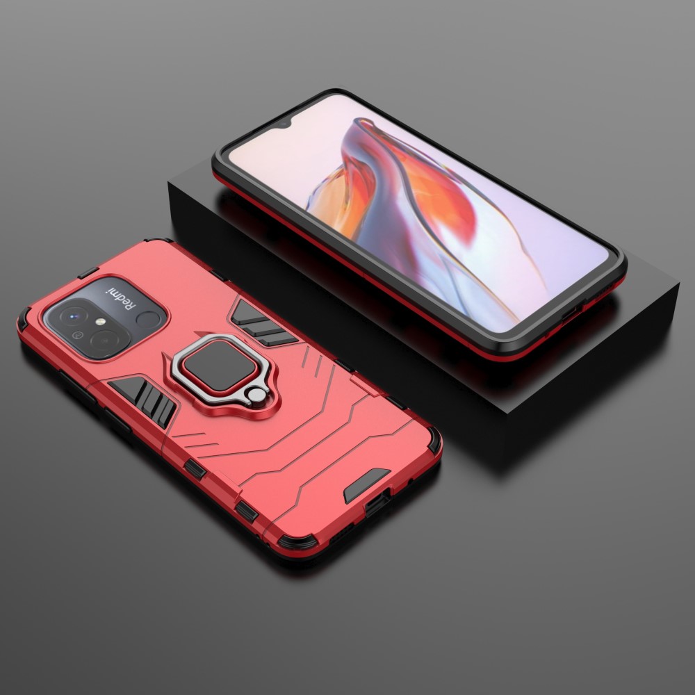  Xiaomi Redmi 12C 4G Skal Ring Hybrid Armor Röd
