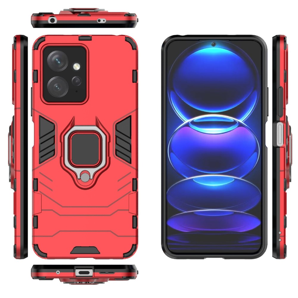 Xiaomi Redmi Note 12 4G Skal Ring Hybrid Armor Röd