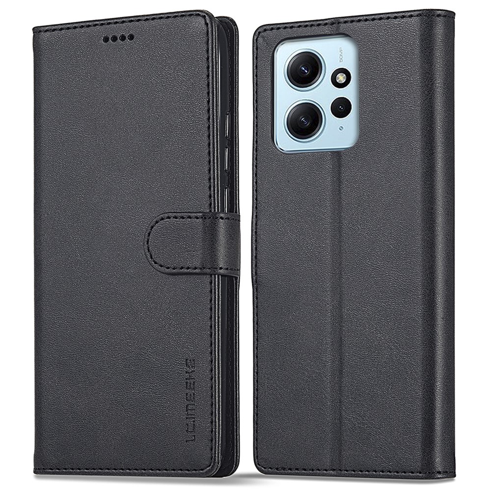 LC.IMEEKE LC.IMEEKE Xiaomi Redmi Note 12 4G Fodral Läder Svart