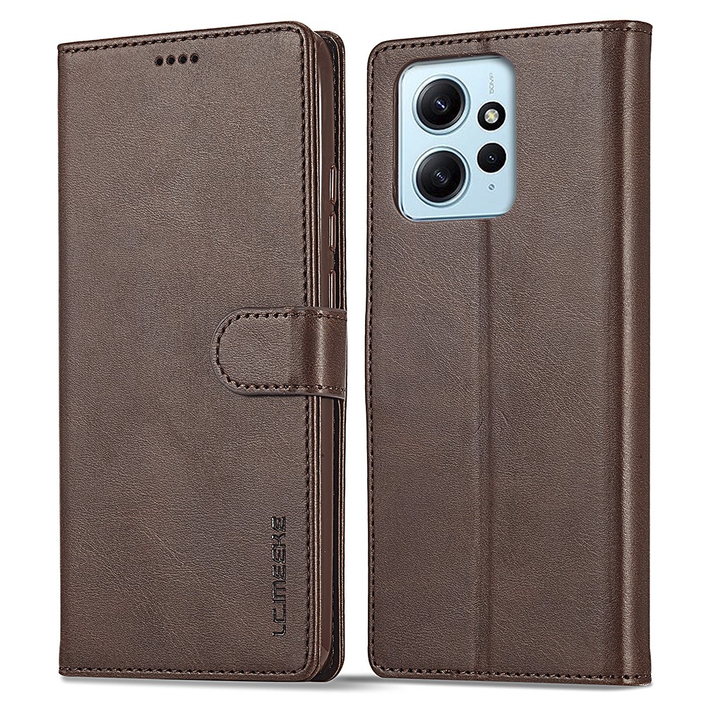 LC.IMEEKE LC.IMEEKE Xiaomi Redmi Note 12 4G Fodral Läder Brun