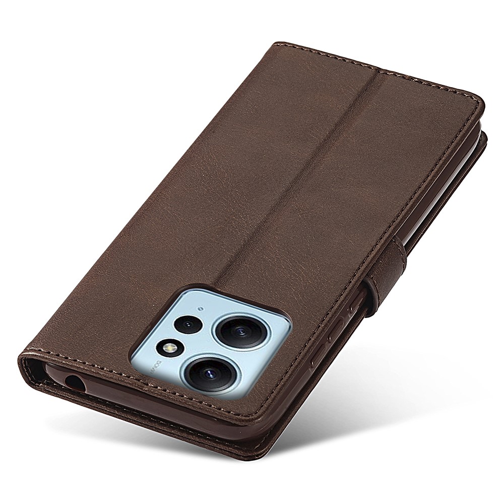 LC.IMEEKE LC.IMEEKE Xiaomi Redmi Note 12 4G Fodral Läder Brun
