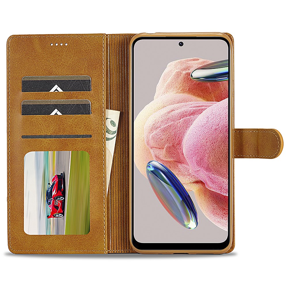 LC.IMEEKE LC.IMEEKE Xiaomi Redmi Note 12 4G Fodral Läder Brun