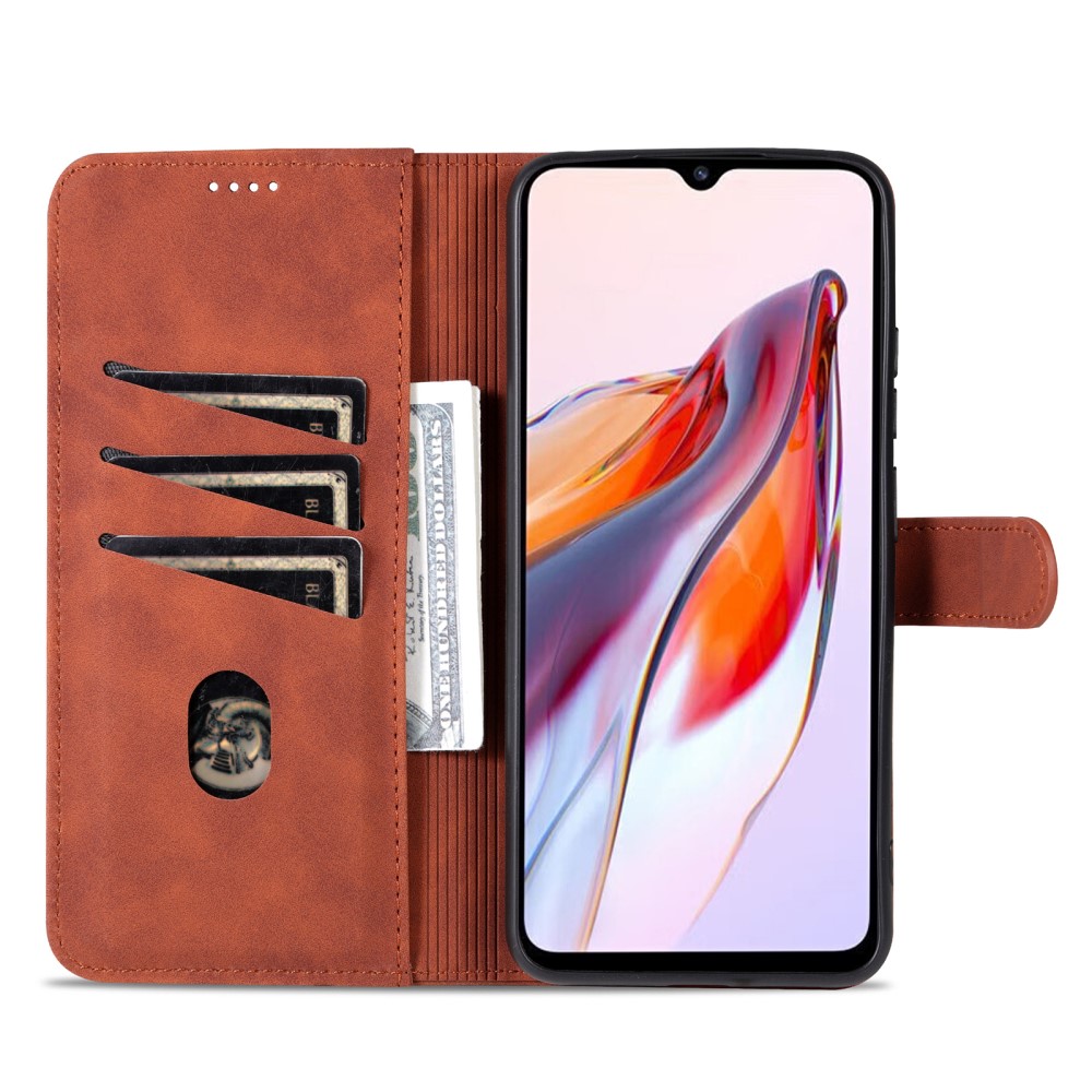 AZNS AZNS Xiaomi Redmi 12C 4G Fodral Läder Brun