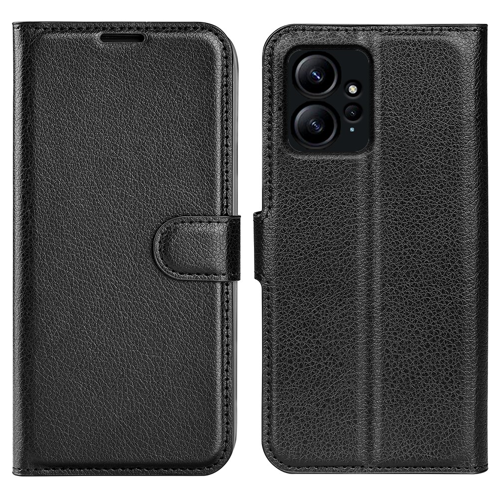  Xiaomi Redmi Note 12 4G Fodral Litchi Läder Svart