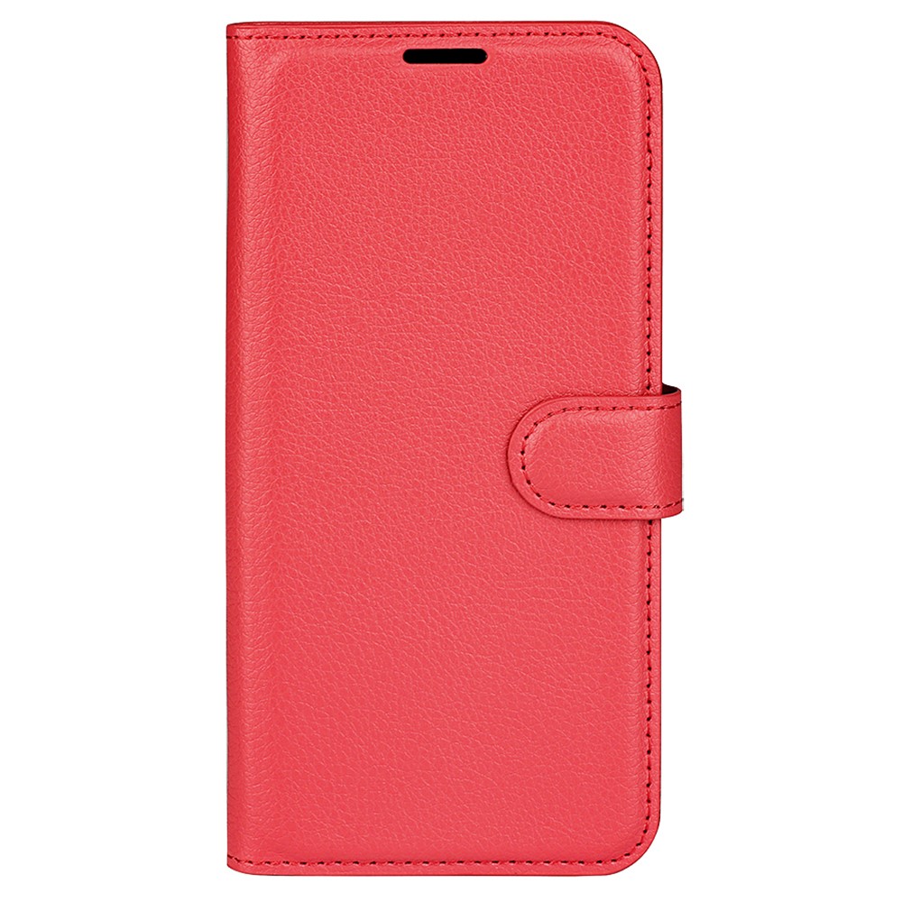  Xiaomi Redmi Note 12 4G Fodral Litchi Läder Röd
