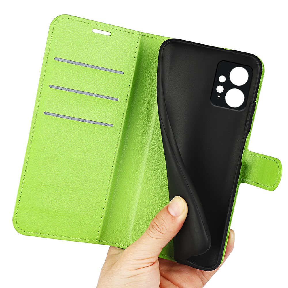  Xiaomi Redmi Note 12 4G Fodral Litchi Läder Grön