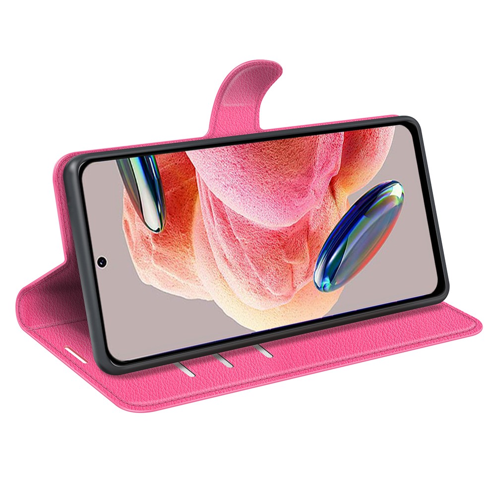  Xiaomi Redmi Note 12 4G Fodral Litchi Läder Rosa