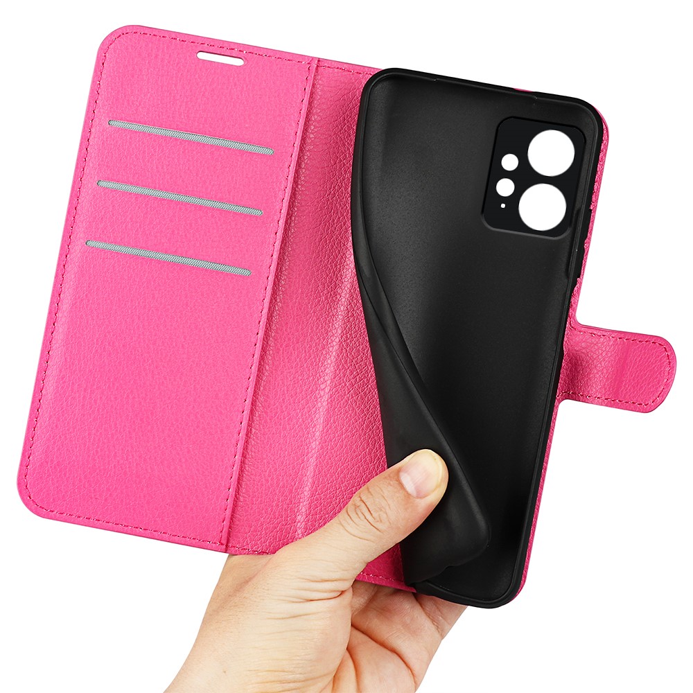  Xiaomi Redmi Note 12 4G Fodral Litchi Läder Rosa