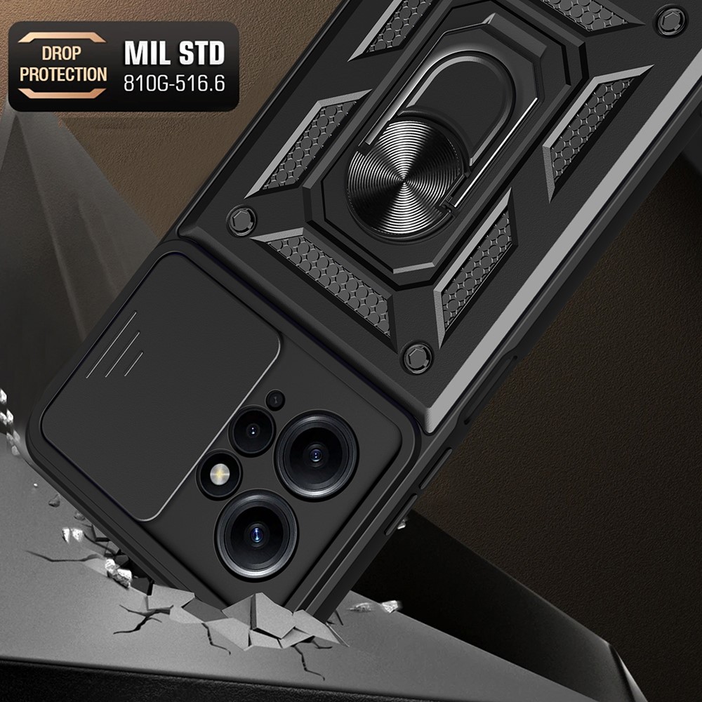  Xiaomi Redmi Note 12 4G Skal Camshield Ring Hybrid Blå