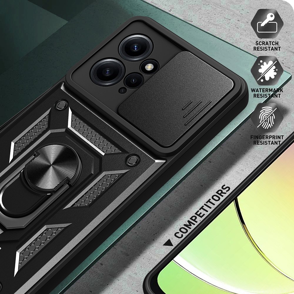  Xiaomi Redmi Note 12 4G Skal Camshield Ring Hybrid Blå