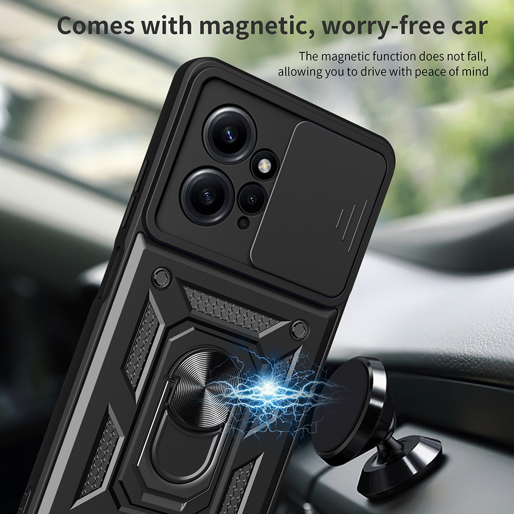  Xiaomi Redmi Note 12 4G Skal Camshield Ring Hybrid Guld