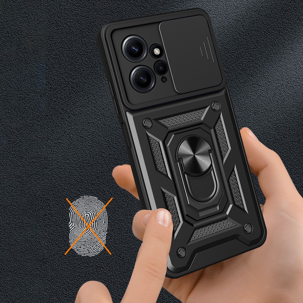  Xiaomi Redmi Note 12 4G Skal Camshield Ring Hybrid Guld