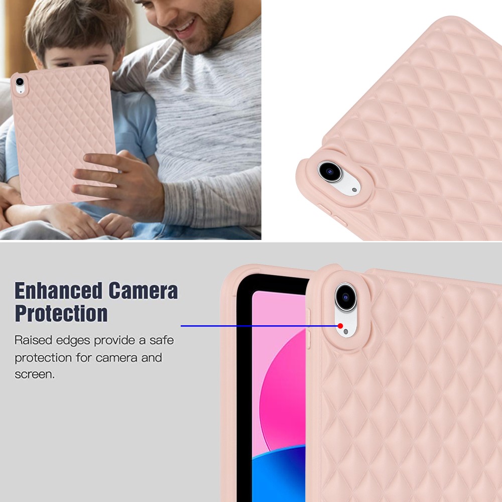  iPad Air 2025-2020 Skal Diamond Textur TPU Rosa