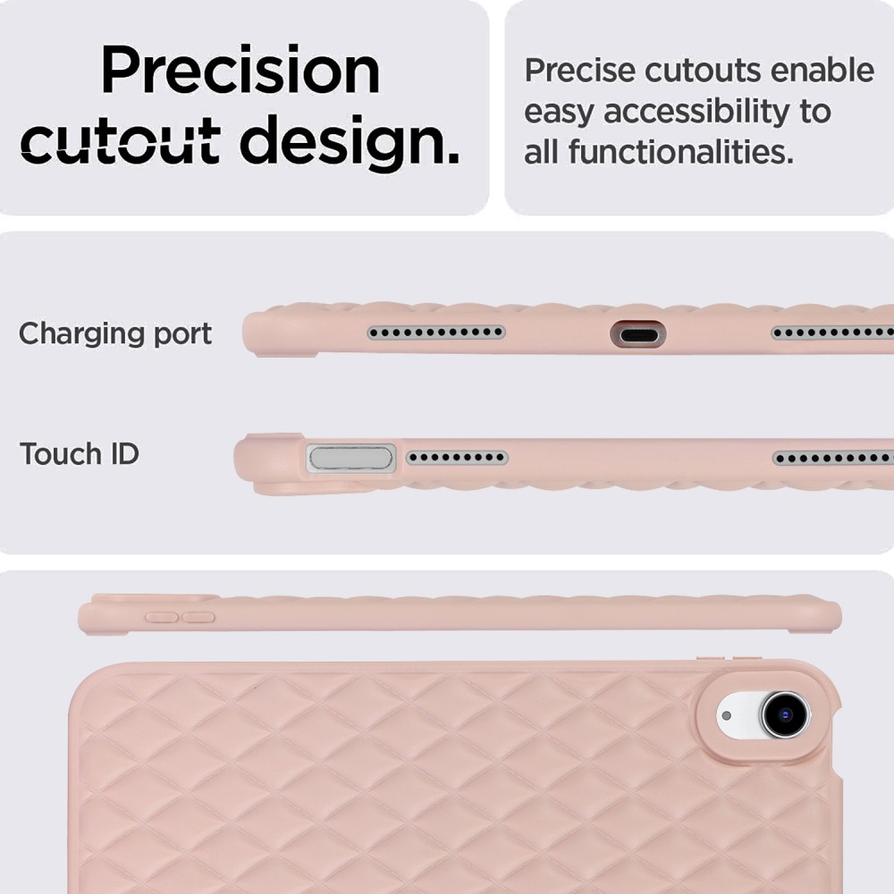  iPad Air 2025-2020 Skal Diamond Textur TPU Rosa