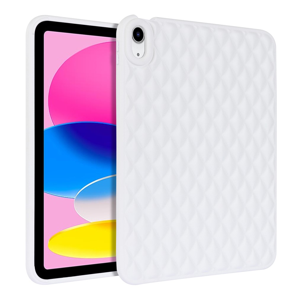  iPad Air 2026-2020 Skal Diamond Textur TPU Vit