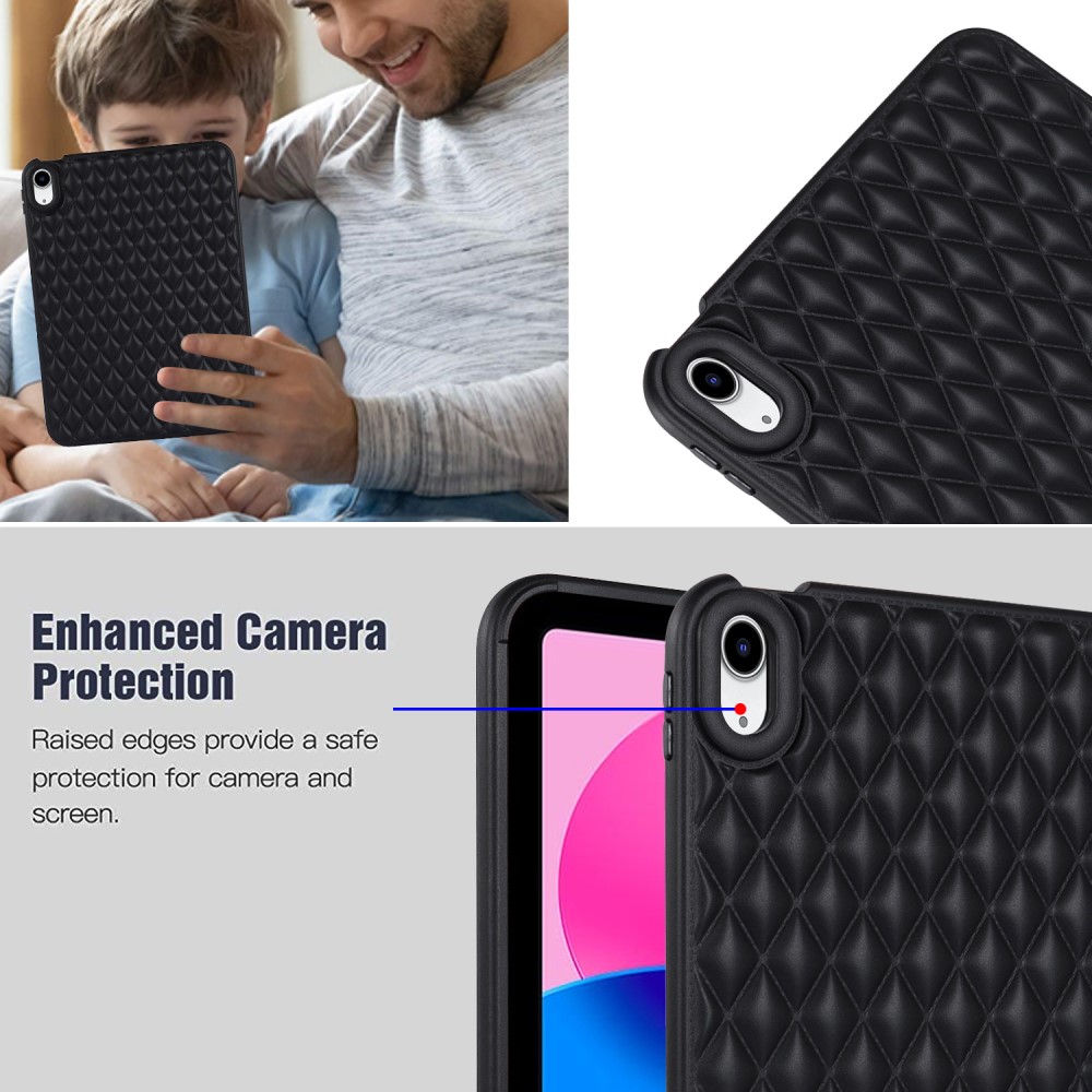  iPad Air 2026-2020 Skal Diamond Textur TPU Svart