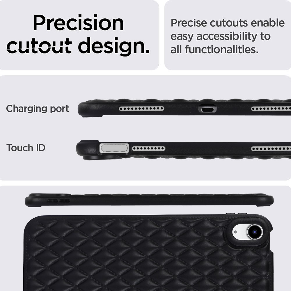  iPad Air 2026-2020 Skal Diamond Textur TPU Svart