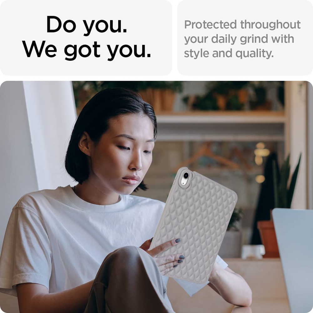  iPad Air 2026-2020 Skal Diamond Textur TPU Grå