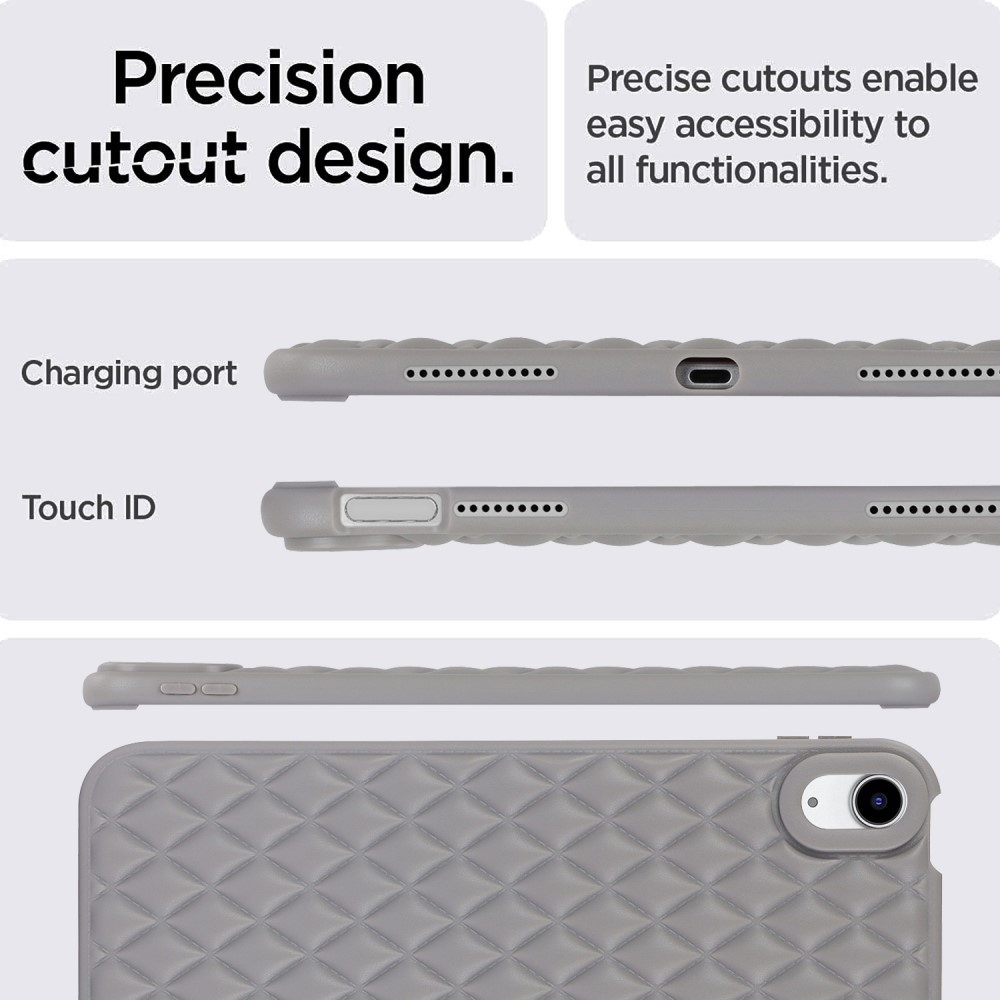  iPad Air 2026-2020 Skal Diamond Textur TPU Grå