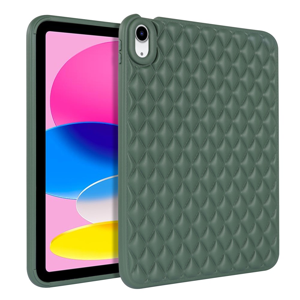  iPad Air 2026-2020 Skal Diamond Textur TPU Mörk Grön