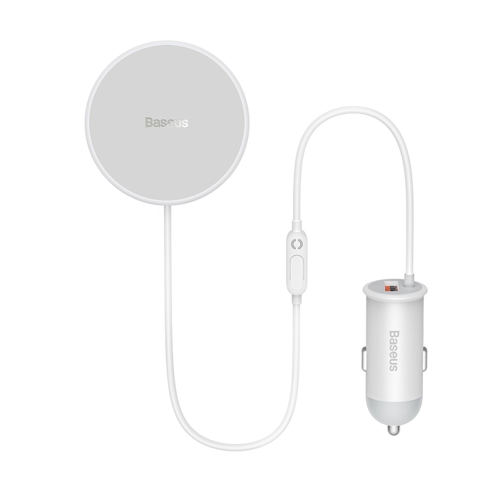 BASEUS Baseus 15W Magnetisk Trådlös Billaddare Vit