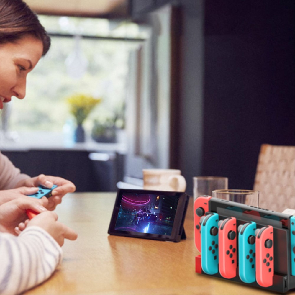 iPega iPega Nintendo Switch LED Laddstation För Ställ och 4x Joy-Con