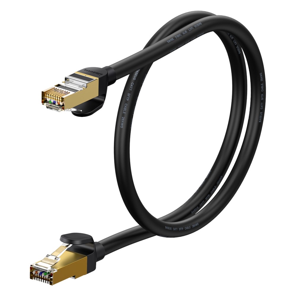 BASEUS Baseus 50cm Cat7 RJ45 Nätverkskabel Svart