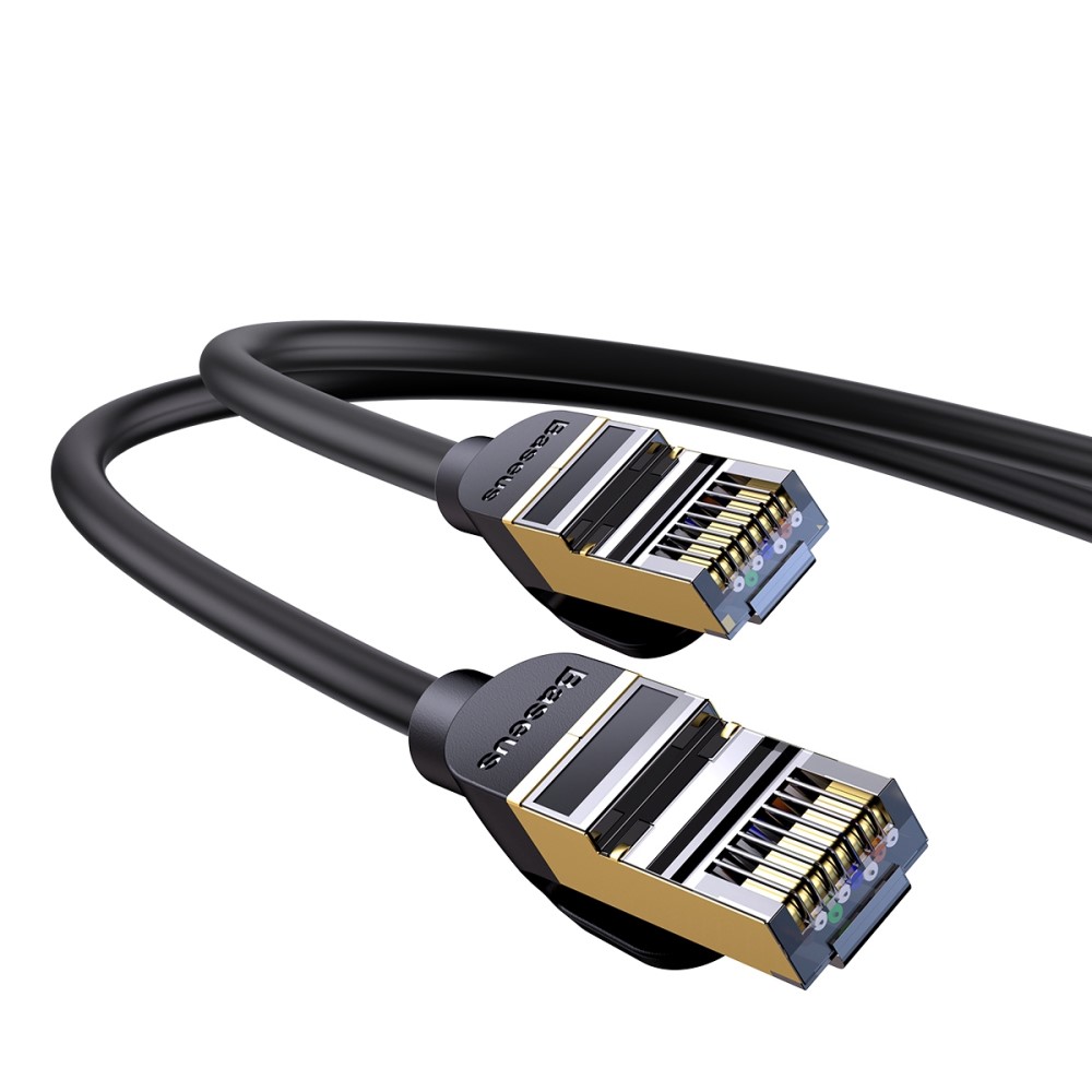 BASEUS Baseus 1m Cat7 RJ45 Nätverkskabel Svart