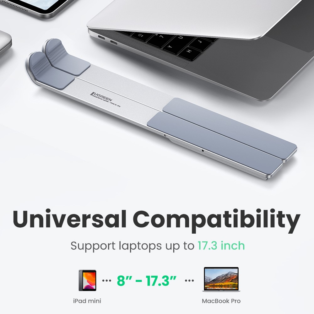 UGREEN UGREEN Justerbart Datorställ I Aluminium Silver