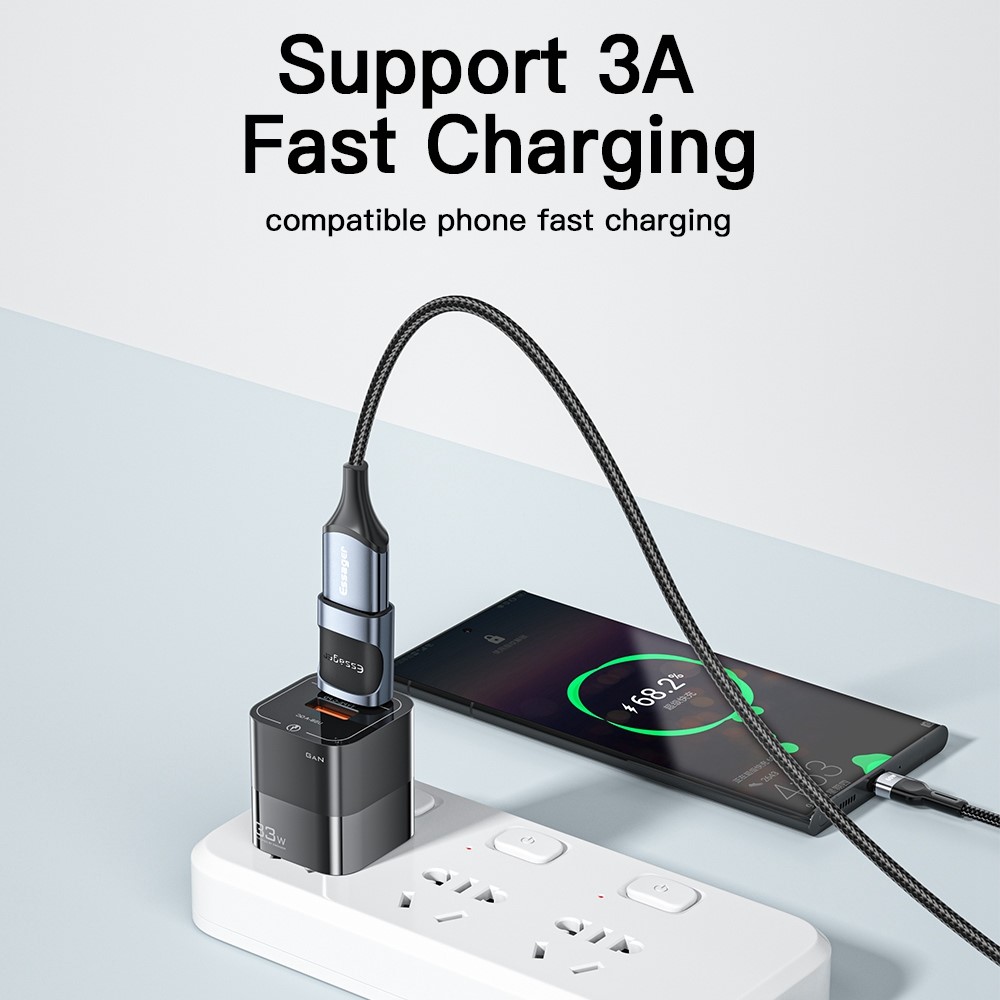 ESSAGER ESSAGER USB-C Hona till USB-A 3.0 Adapter, 5Gbps Blå