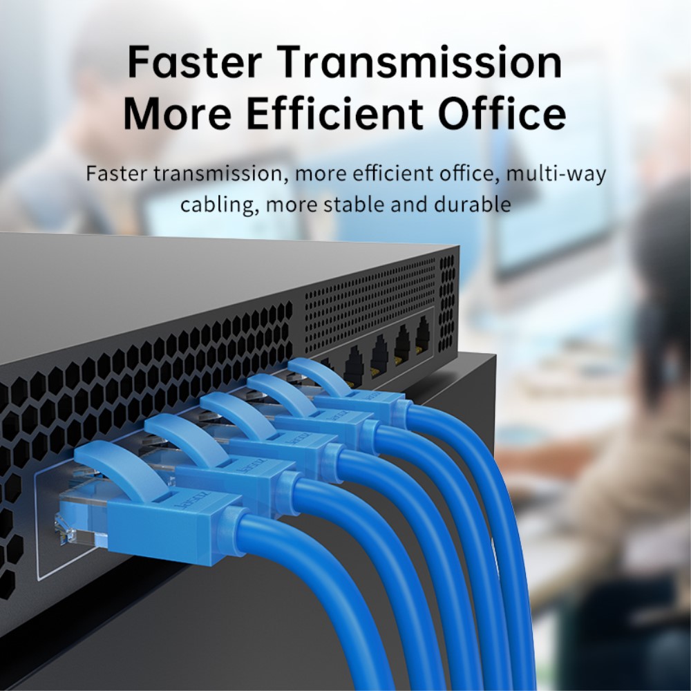 JASOZ JASOZ 1m Cat6 RJ45 UTP Nätverkskabel Blå