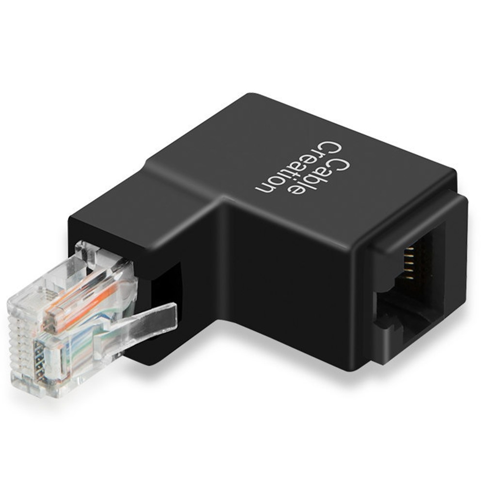 CableCreation CableCreation 90 Graders RJ45 Ethernet Adapter Svart