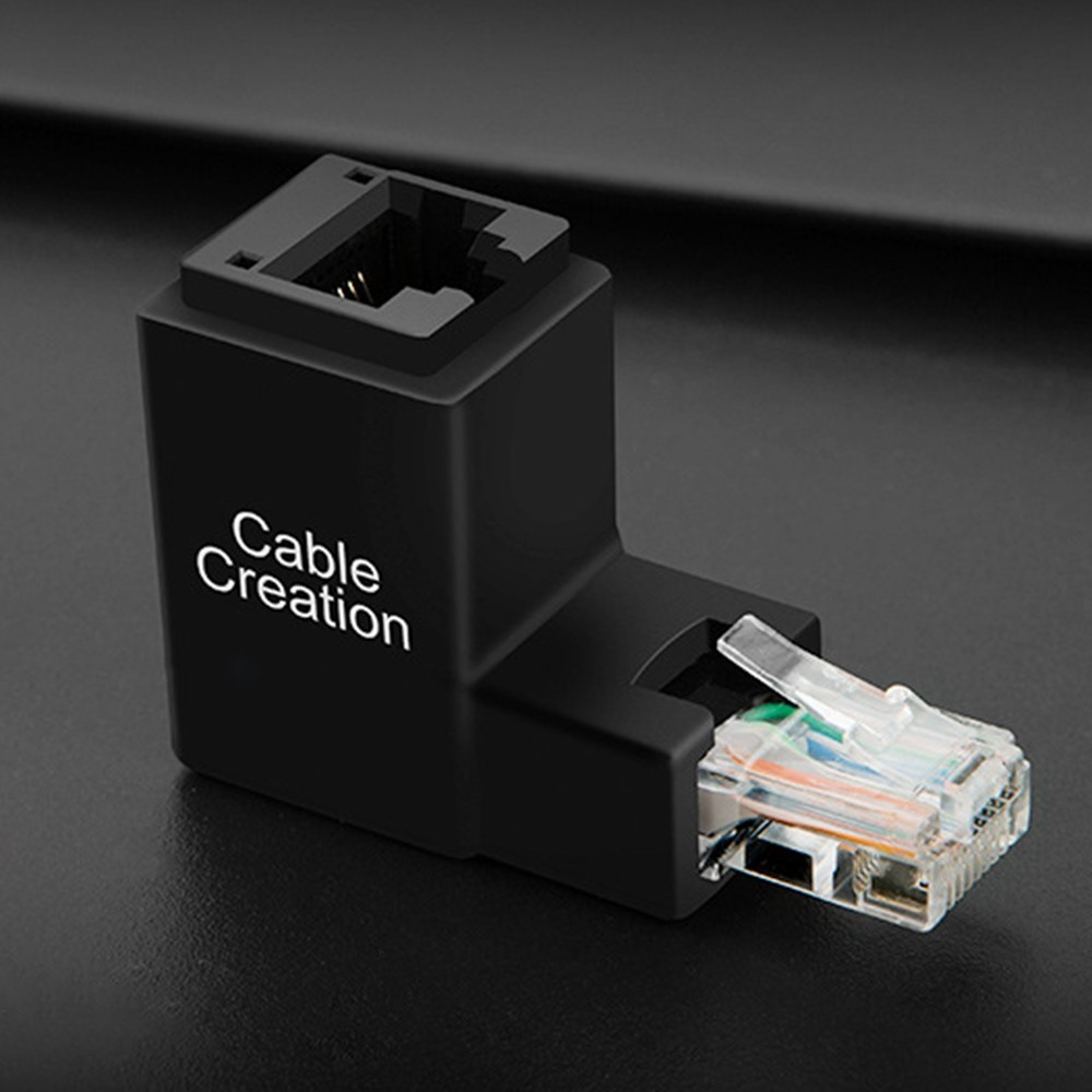 CableCreation CableCreation 90 Graders RJ45 Ethernet Adapter Svart