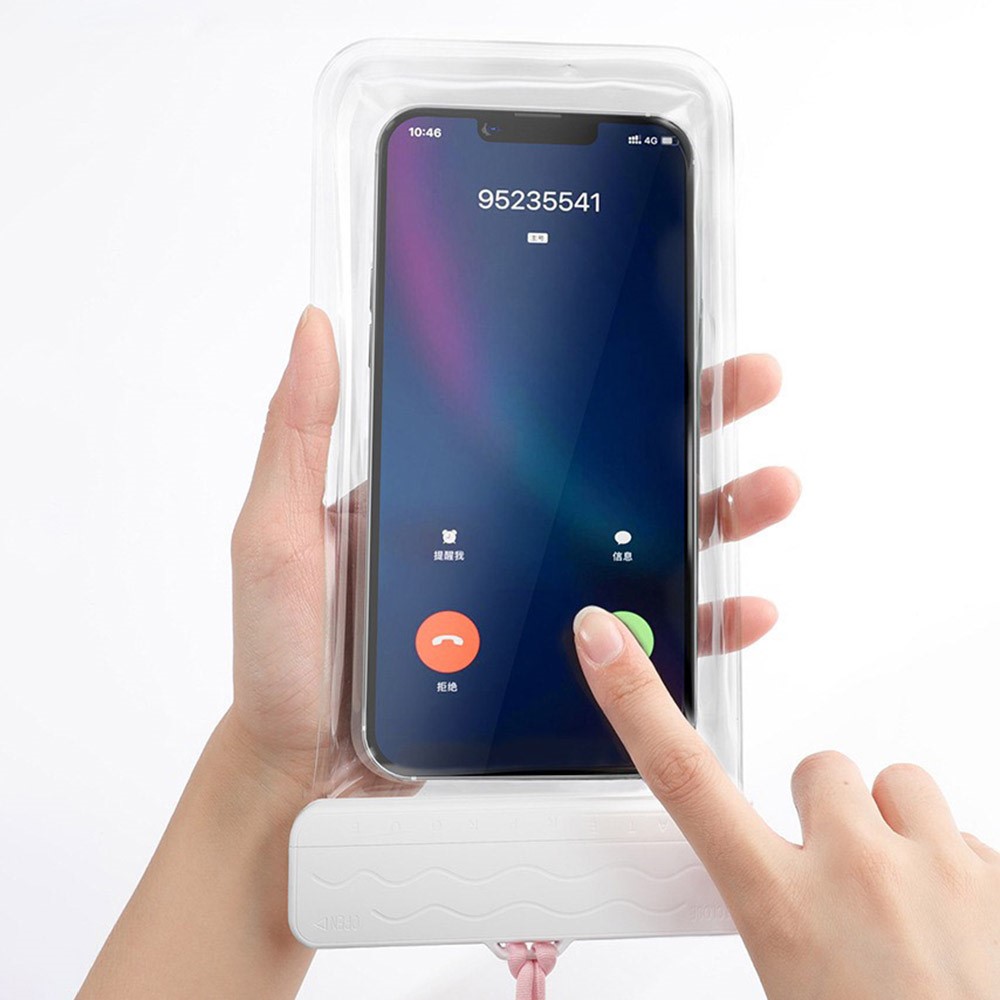  Vattentät telefonväska IPX8 Med Rem För 7.2 tums Telefon Blå