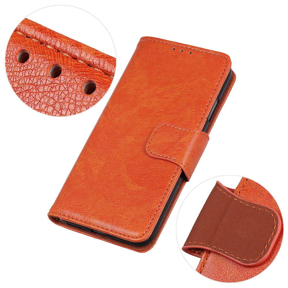  Motorola Edge 40 Pro 5G Fodral Split Läder Orange