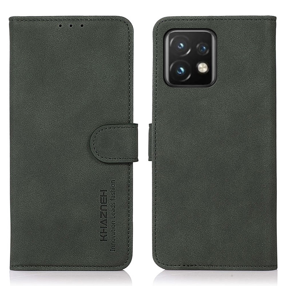 KHAZNEH KHAZNEH Motorola Edge 40 Pro 5G Fodral Retro Läder Grön